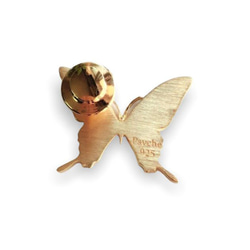 本物の蝶の羽　タスキアゲハ蝶デザイン バタフライラペルピン　ムラサキツバメ　[zps076g-pur] 3枚目の画像