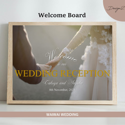 結婚式 ウェルカムボード デザイン7（パネルまたはポスター） 3枚目の画像