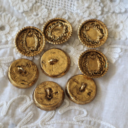 soldフランス 20㎜ アンティークメタルボタン A1267 ゴールド 7枚目の画像