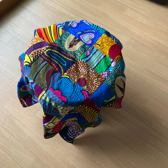 アフリカン パッチワーク膝掛け♪ アフリカンファブリック アフリカ  