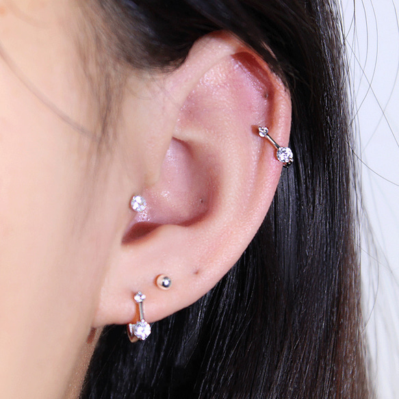 フープピアス レディース 18k 小さめ アレルギー対応 ゴールド シルバー925 シンプル 仕事 プレゼント 7枚目の画像