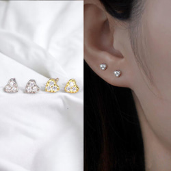 ピアス 18K ゴールド シルバー925 金属アレルギー対応