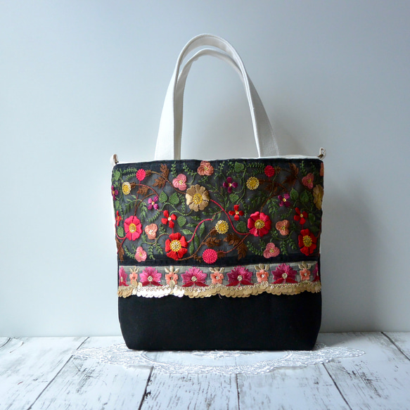 mimosa輝く素敵！ハンドメイド トートバッグ - メルカリ