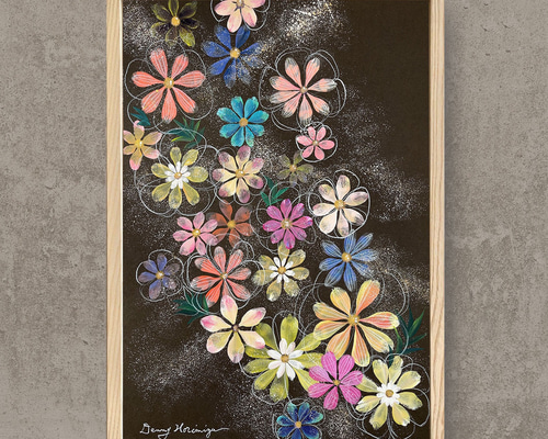 k*i様 日常に彩りを添えるインテリアアート　原画　A3　額付き　植物画　絵画 dfa411468c832787801bbc5f46f2dc