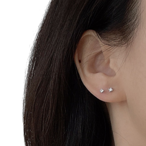 ピアス 小さめ 小ぶり 1粒 一粒 4枚目の画像