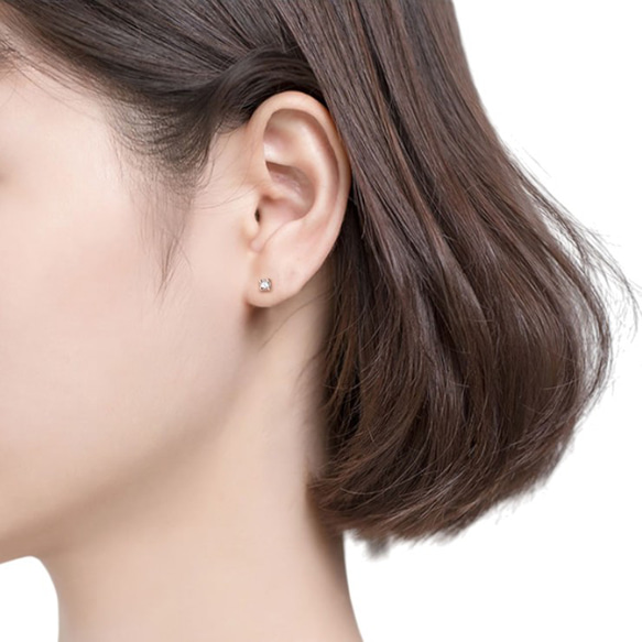 ピアス 小さめ 小ぶり 1粒 一粒 3枚目の画像