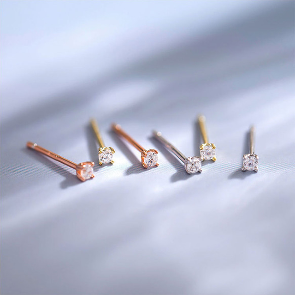 ピアス 小さめ 小ぶり 1粒 一粒 5枚目の画像