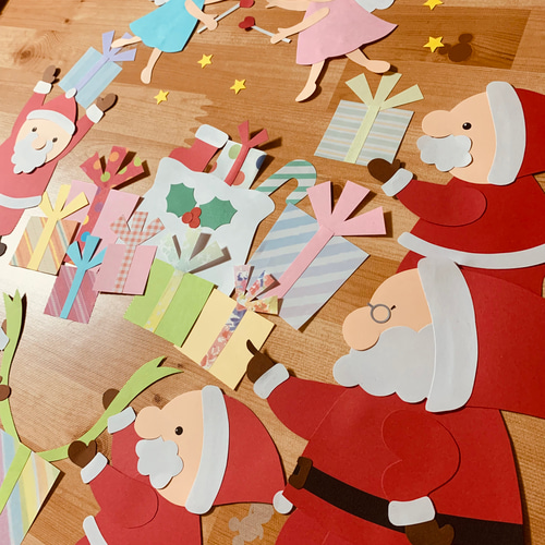 壁面飾り【もうすぐクリスマス】クリスマス サンタクロース 天使