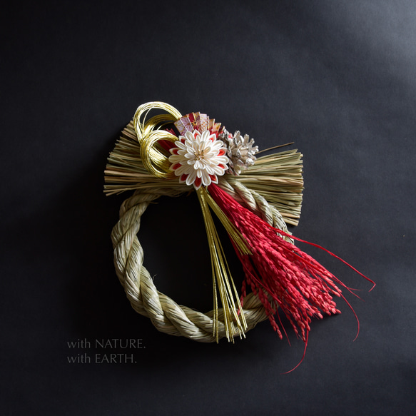 New year Wreath. WRG_0522  - つまみ細工のしめ縄飾り 7枚目の画像