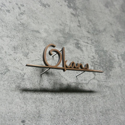 真鍮　切り文字　表札 okano例　【サイズ、素材オーダー可】 3枚目の画像