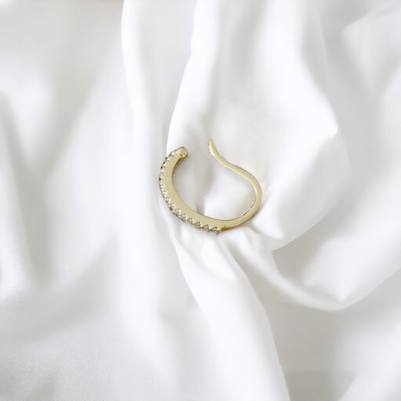 イヤーカフ パール 18K ゴールド 4点セット アレルギー対応 イヤーカフス 大きめ レディース 仕事 プレゼント 10枚目の画像