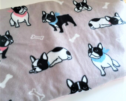 キルト芯仕立て*お布団みたいなふっくらプードルボアブランケット