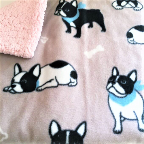 キルト芯仕立て*お布団みたいなふっくらプードルボアブランケット