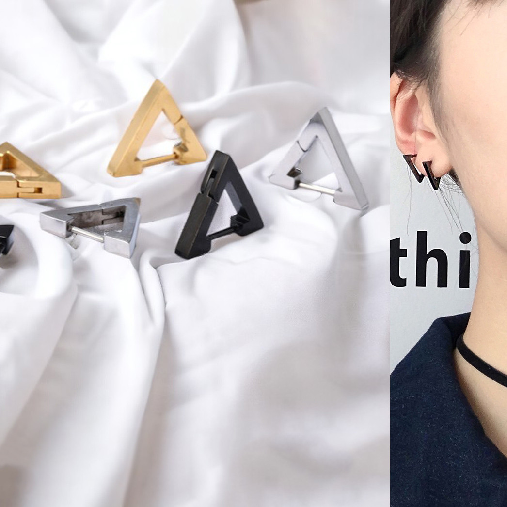 三角形フープピアス 701 シルバー TRIANGLE CARERING