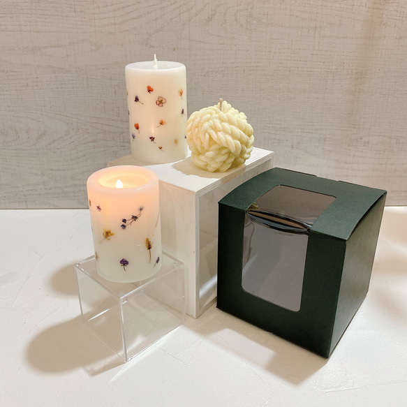 Botanical candle & Ball of yarn【2点セット】送料無料 6枚目の画像