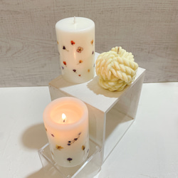 Botanical candle & Ball of yarn【2点セット】送料無料 5枚目の画像