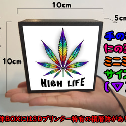 大麻 ガンジャ 医療 ベイプ マリファナ レゲエ ミニチュア サイン ランプ 看板 置物 玩具 雑貨 ライトBOXミニミ 1枚目の画像