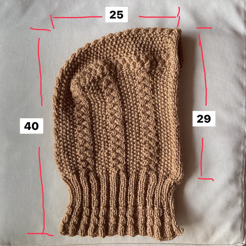 アラン模様編みの バラクラバ(送料無料) その他ファッション Biki 通販