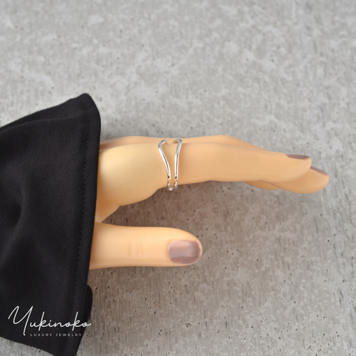 silver 925 リング アシンメトリー 4連 サイズフリー 銀細工 d35 Silver Accessory / シルバー アクセサリー,リング | シルバー