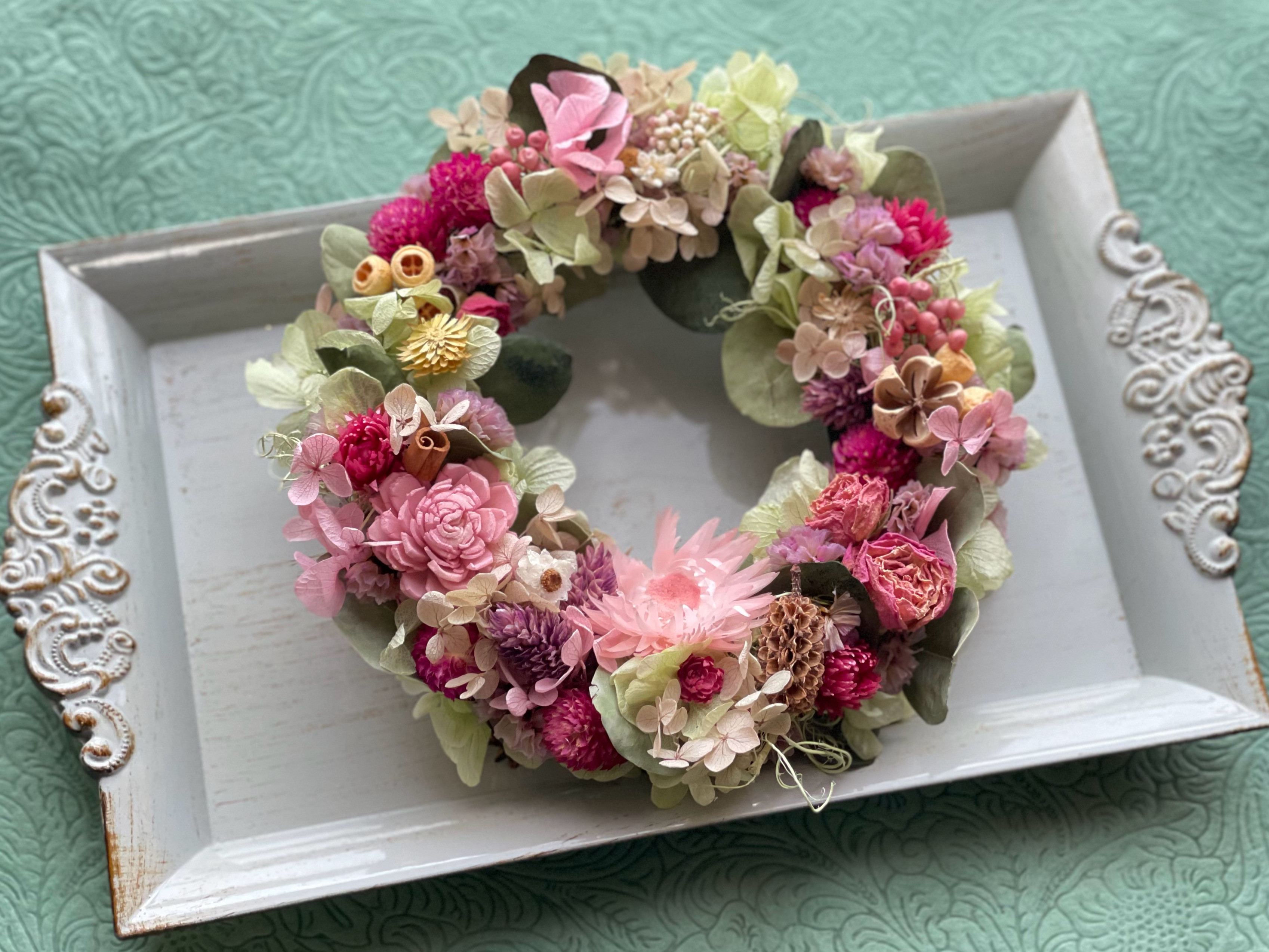 紫陽花とクルミのリース 【公式通販】