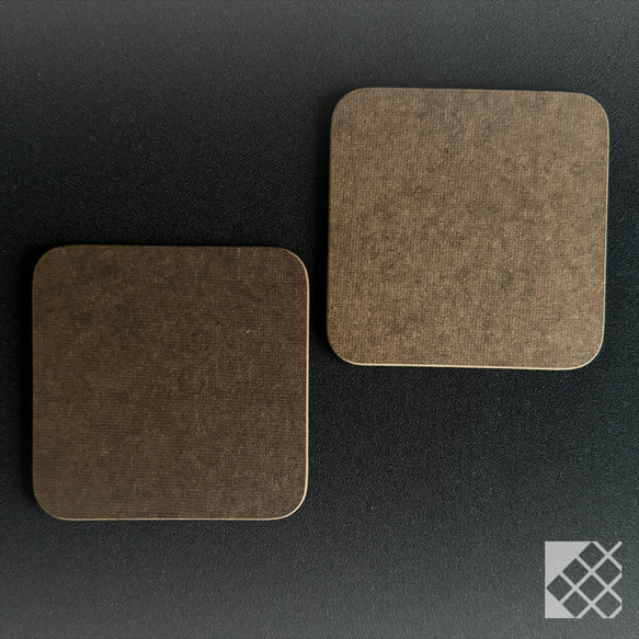 パンダのハードボードコースター2枚セット（角型、グリーン2枚）【Rin&Ron】 2枚目の画像