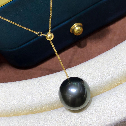高級】タヒチ黒蝶真珠 ネックレスk18 ネックレス・ペンダント パール  