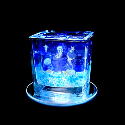 ☆クラゲとクリオネ☆海のハーバリウムCUBE 晴れやかブルー2025