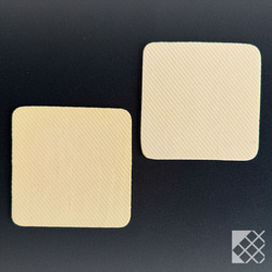 パンダのラバーコースター2枚セット（角型、ライトグレー2枚）【Rin&Ron】 2枚目の画像