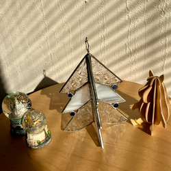 ステンドグラスのスノークリスマスツリー【受注制作】 4枚目の画像