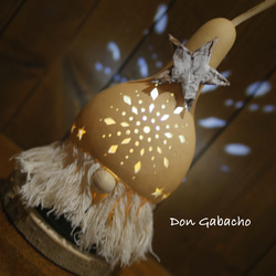 ひょうたんランプ ☆ お花と猫 スタンドライト・テーブルランプ Don