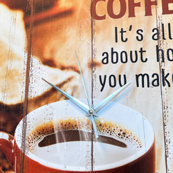オープンカフェ ウォールデコ/ カフェテラス ファッション時計/ （style.a）COFFEE TIME/ 6枚目の画像