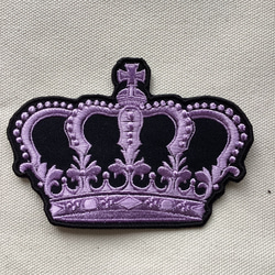 王冠　クラウン刺繍アイロンワッペン 5枚目の画像