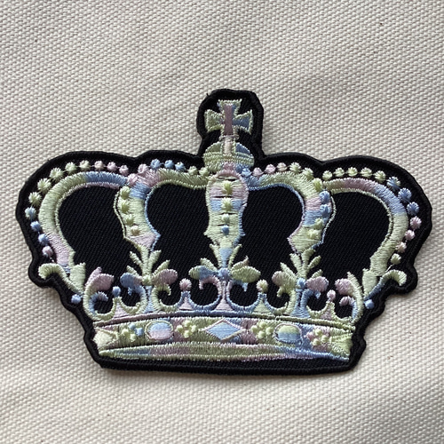 王冠 クラウン刺繍アイロンワッペン ワッペン・アップリケ ちづる 通販