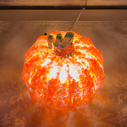 新作・かぼちゃランプ・オレンジ《ハロウィンじゃなくてもかわいい♪》受注製作 5枚目の画像