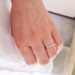 京都結婚指輪 プラチナ2本セット マリッジリング 細い結婚指輪  京都マリッジリング シンプル結婚指輪 【細め削り柄】 8枚目の画像