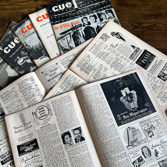 海外の古い洋雑誌・『cue』1960年代☆コラージュ素材 その他素材