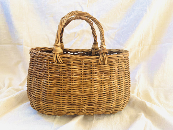 1点もの】藤・ラタン つる かごバック かごバッグ かご編みtecopoco