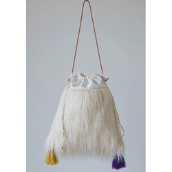 tibetan lamb fur drawstring bag 9枚目の画像