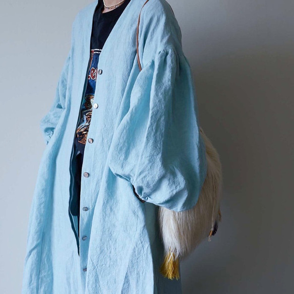 tibetan lamb fur drawstring bag 8枚目の画像