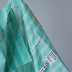cotton stripe bag (green) 7枚目の画像