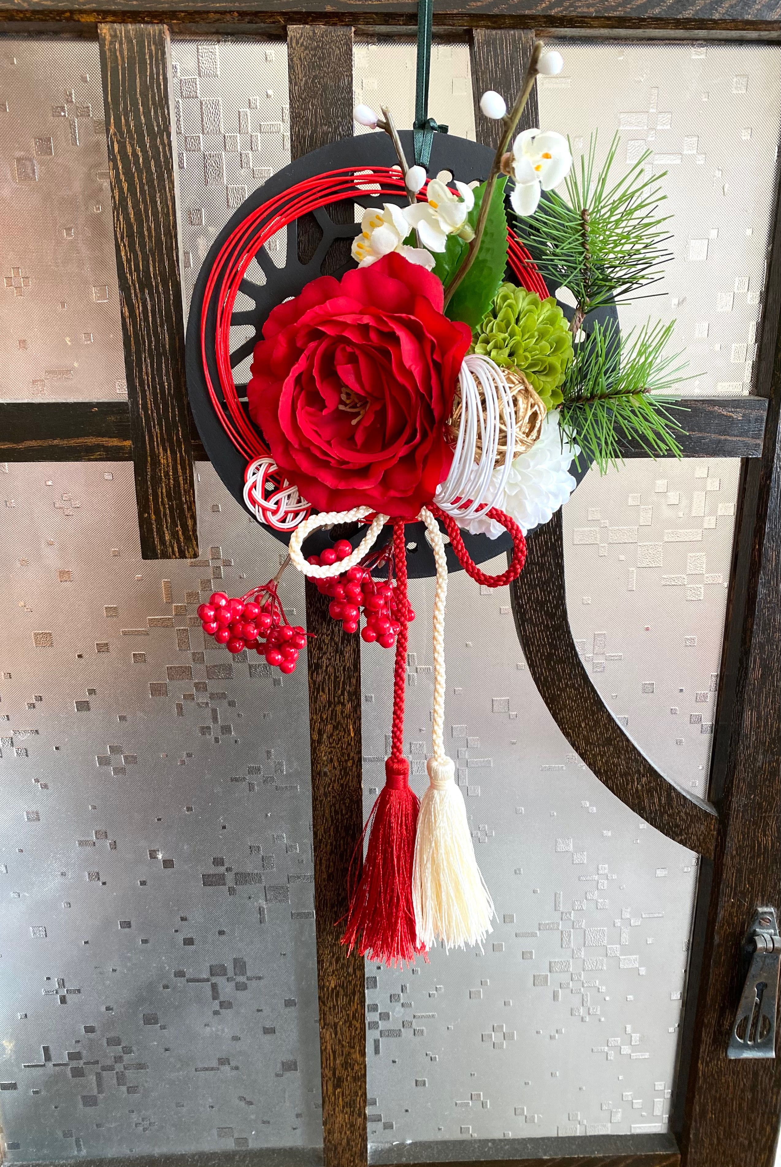 椿 TKM作品⭐️2026年午年☆しめ縄飾り お正月飾り