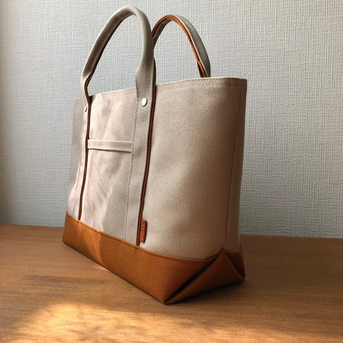 8号帆布トートバッグ オーダーsample【横長-1】 トートバッグ 8号帆布トートバッグ オーダーsample【横長-1】 トートバッグ
