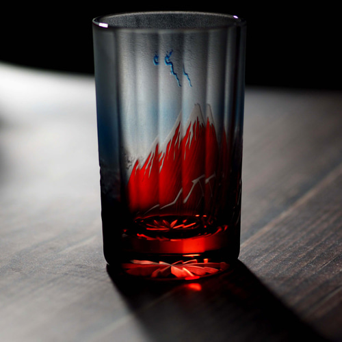 切子ショットグラス「山下白雨+不二越龍」 おちょこ・ぐい呑み・徳利