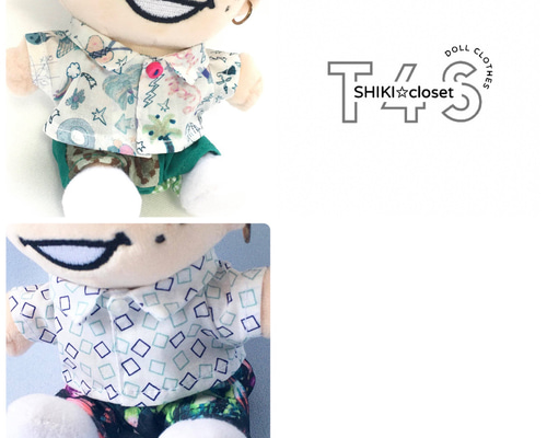 ∞あぴ∞〈ちびぬい服〉 ∞ちびぬい］シャツ／総柄 各種 ぬいぐるみ SHIKI☆closet 通販