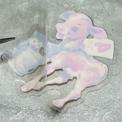 ヴィンテージグリーティングカードアニマルシールアソート20枚入（クマ