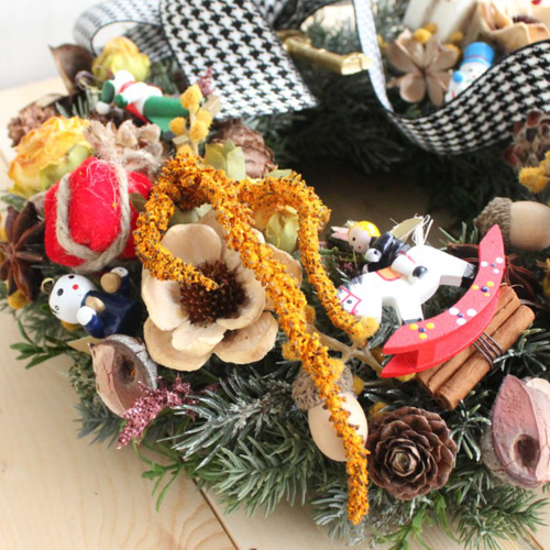 今から飾りたい！クリスマスリース アートフラワー アトリエla