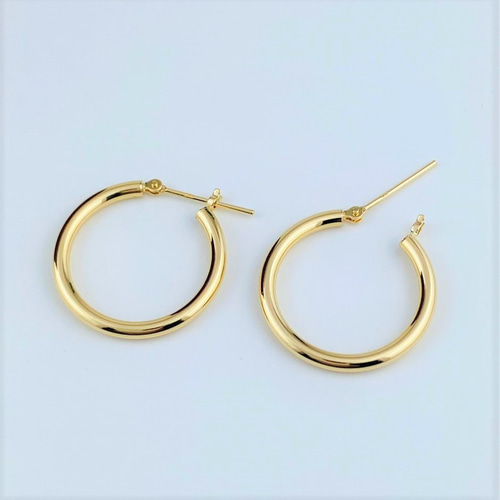 K18 フープピアス 2×10mm 18金 刻印入り本物 イエローゴールド