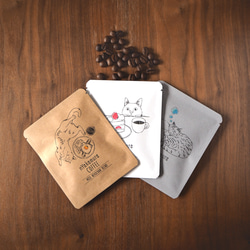 1日猫ちゃんドリップコーヒーギフトBOX(ドリップバッグ18袋入り(3種類×各6袋))自家焙煎珈琲 11枚目の画像