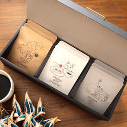 1日猫ちゃんコーヒーギフトBOX(ドリップバッグ15袋入り(3種類×各5袋))自家焙煎珈琲/ギフト/ドリップコーヒー 16枚目の画像