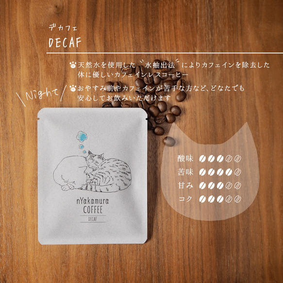 1日猫ちゃんドリップコーヒーギフトBOX(ドリップバッグ18袋入り(3種類×各6袋))自家焙煎珈琲 7枚目の画像